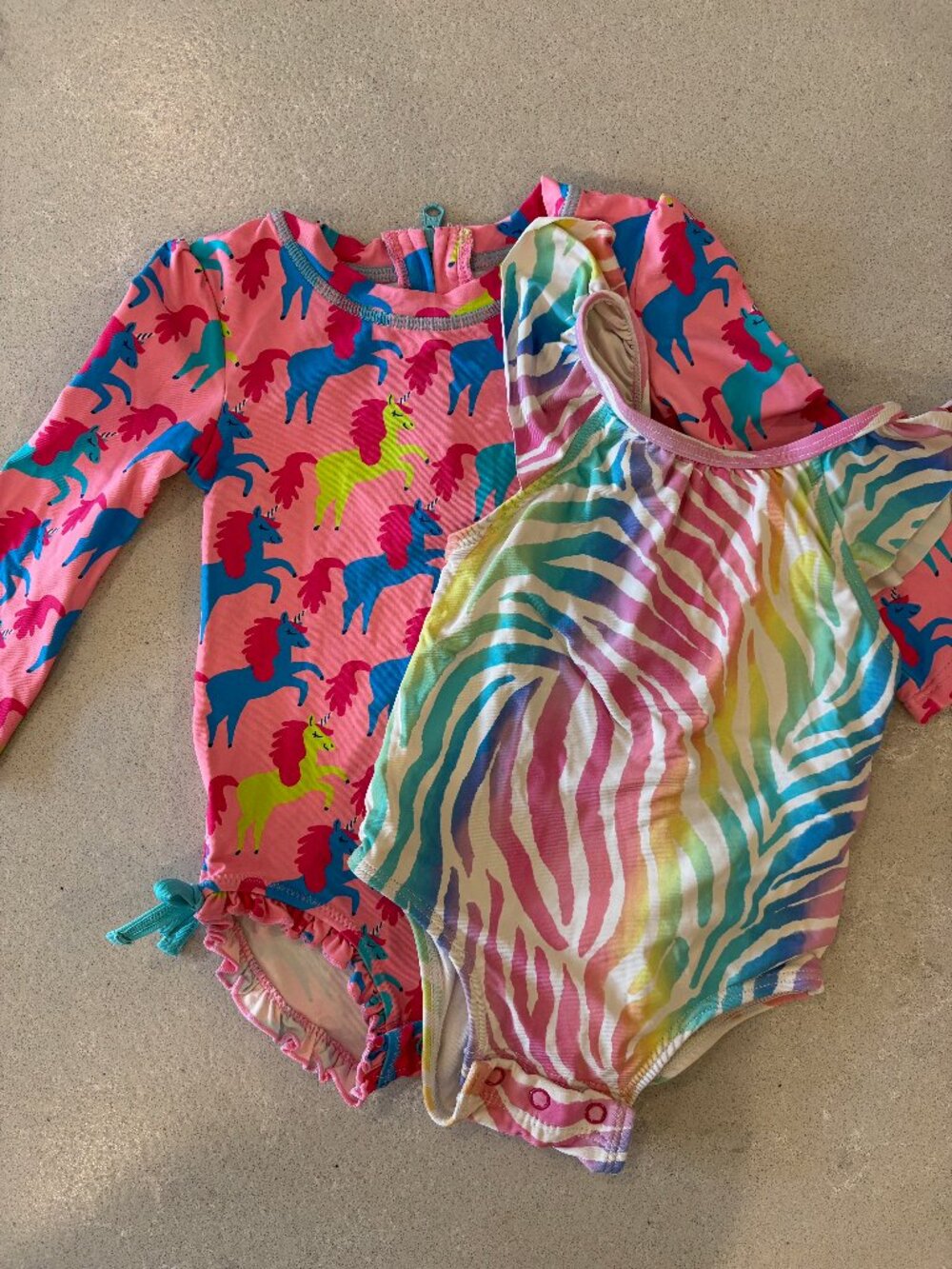 Hatley Baby Girl Swimsuit + Rashguard Set | 3-6M | 2pc